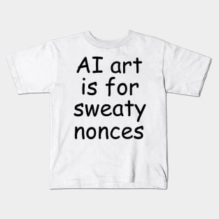 anti AI art Kids T-Shirt